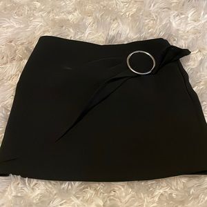 Black mini skirt